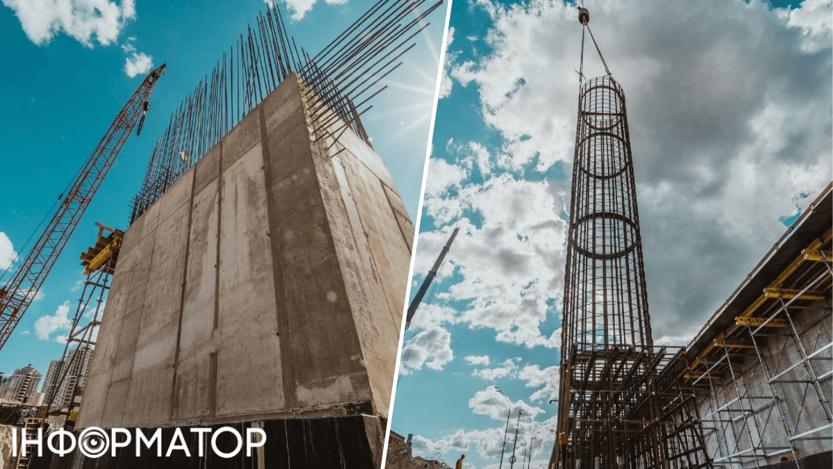 На шляхопроводі біля метро Чернігівська вже зводять нові опори
