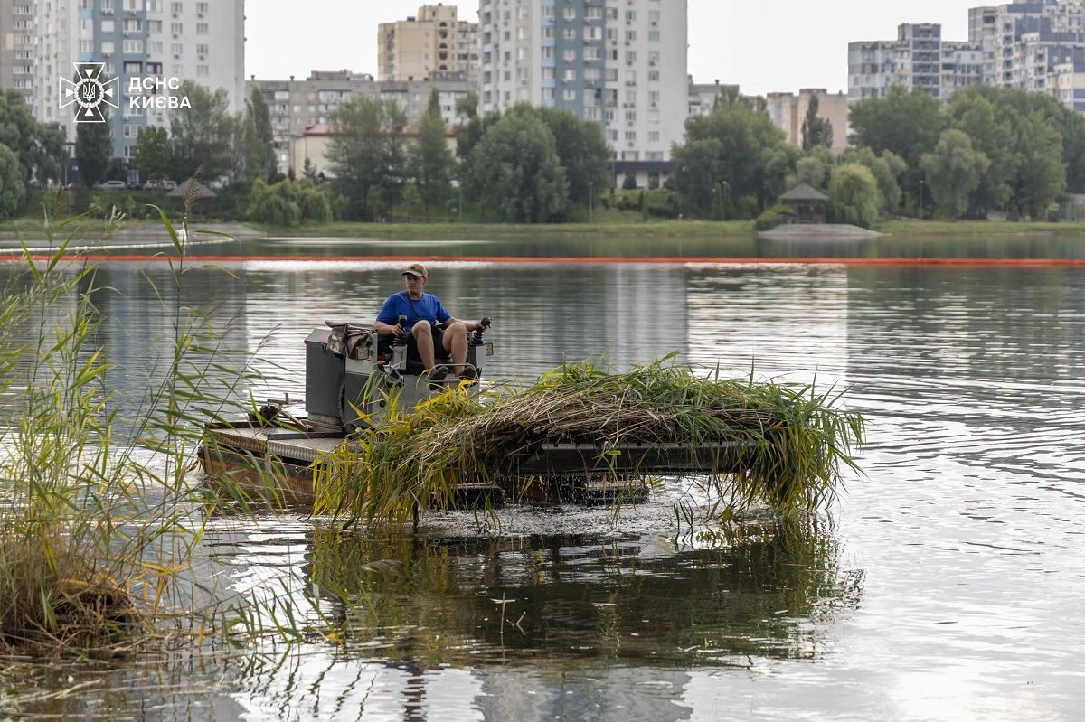 Очистка Иорданского озера. Фото ГСЧС