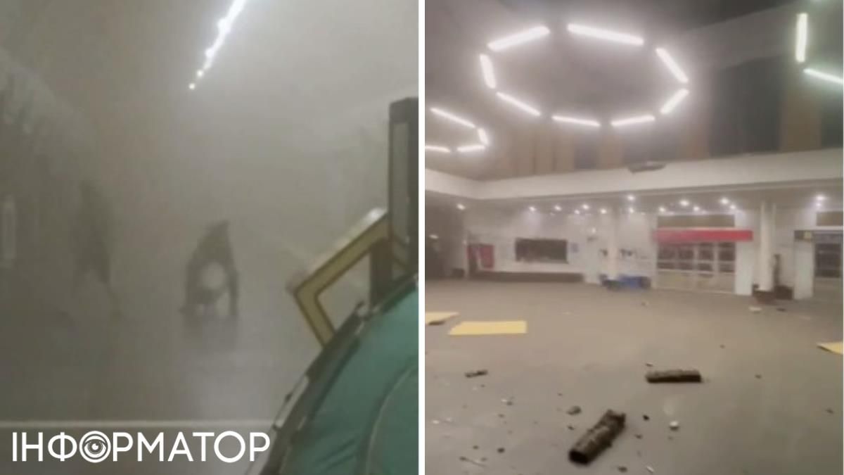 На платформі метро Лук'янівська було сильне задимлення - кадри з відео, знятого людьми в укритті підземки На платформі метро Лук'янівська було сильне задимлення - кадри з відео, знятого людьми в укритті підземки