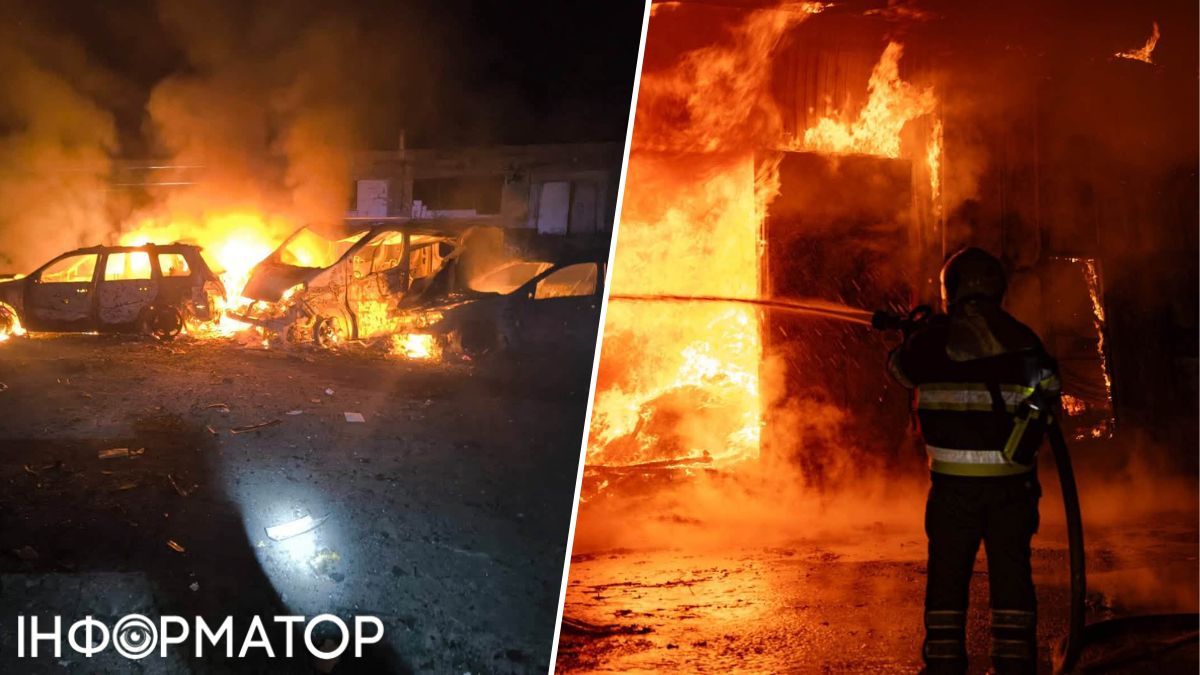 У Києві внаслідок ракетної атаки пожежі у трьох районах, є постраждалі