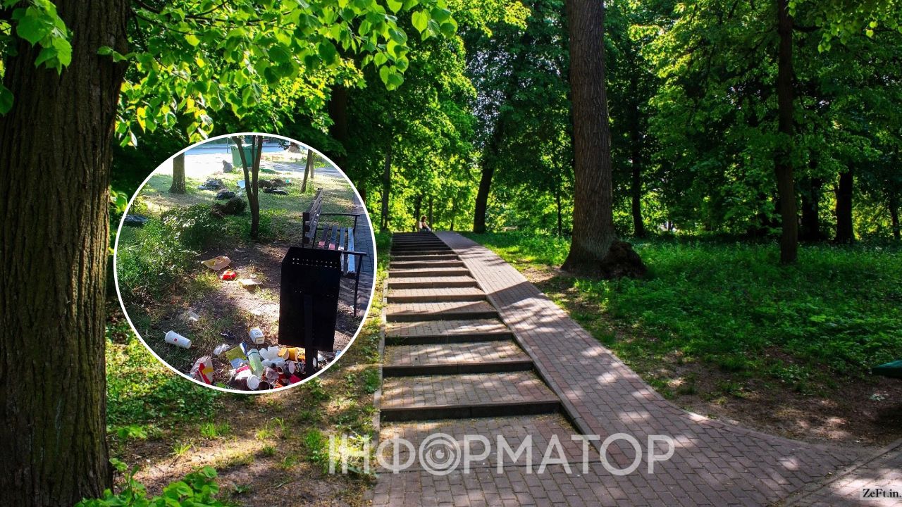 мусор в парке