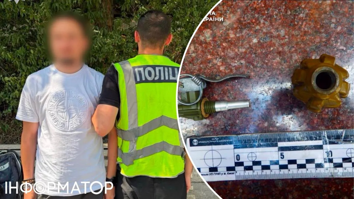 У Києві затримали чоловіка, який залишив гранати біля ресторану на Дарницькій площі