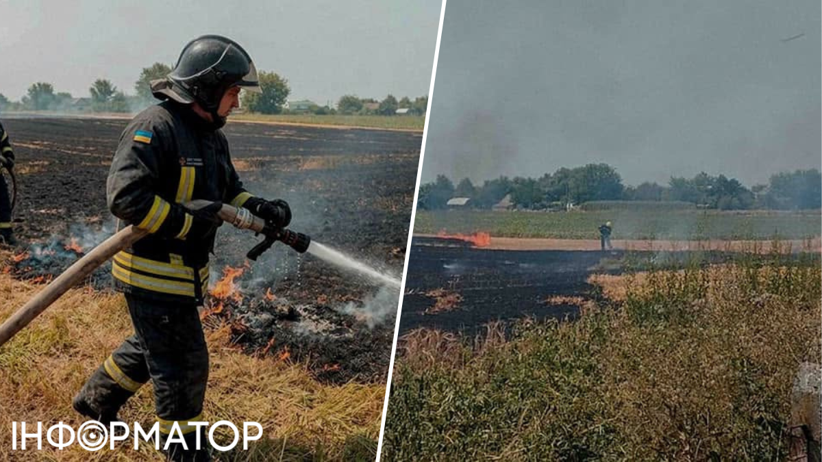 пожар стерня двор