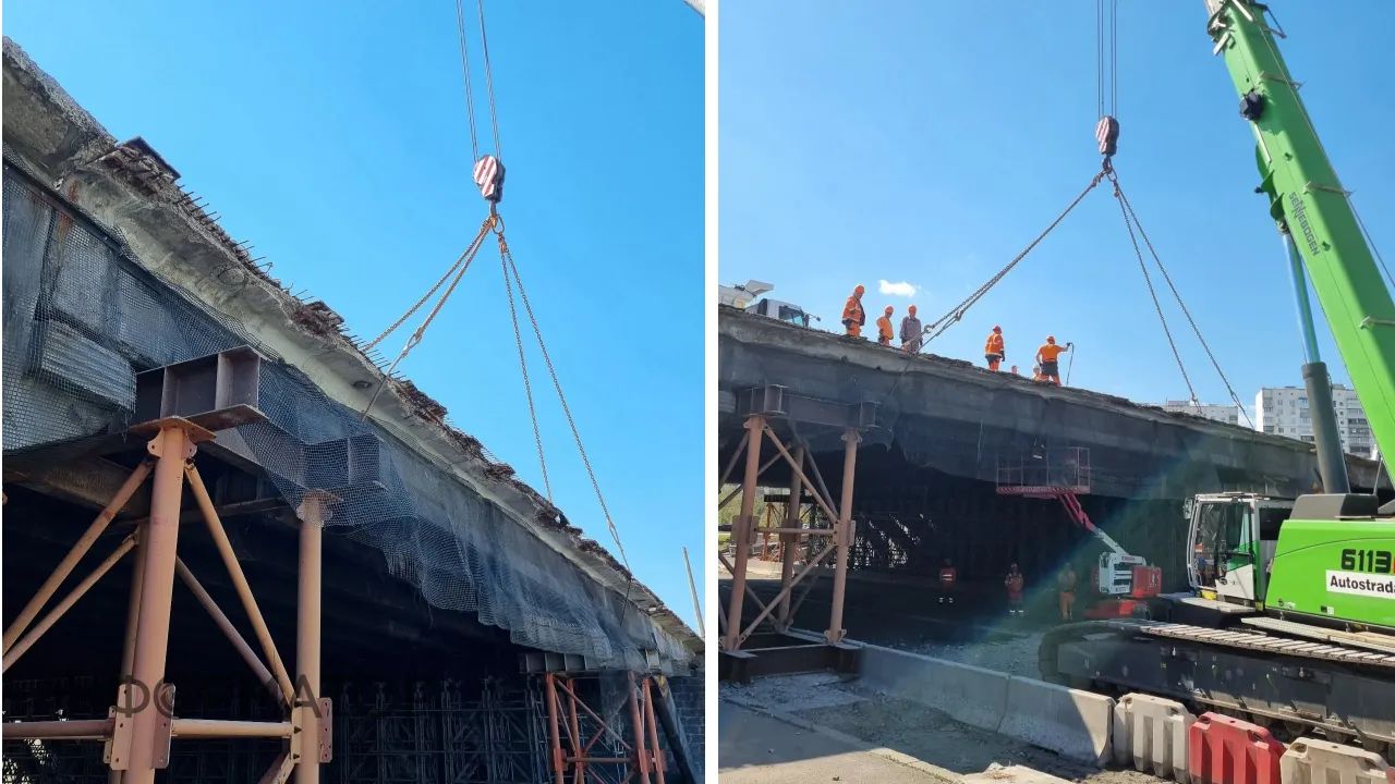 балки шляхопроводу біля Чернігівської