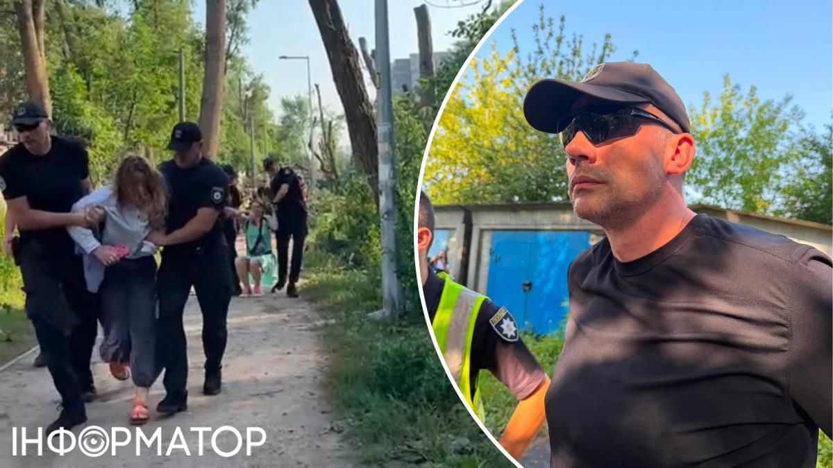 Протест дерева Голосеевский район