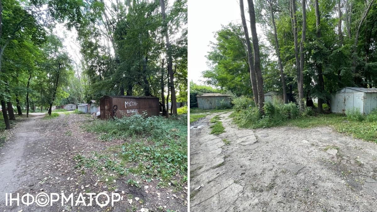 Якщо врахувати, що ширина "будівельної зони" складатиме 18,1 метри, то десь місця вистачить, а подекуди доведеться зрізати цілі острівця дерев, що ростуть між гаражами Якщо врахувати, що ширина "будівельної зони" складатиме 18,1 метри, то десь місця вистачить, а подекуди доведеться зрізати цілі острівця дерев, що ростуть між гаражами