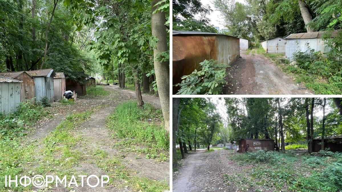 Гаражі розкидані вздовж досить довгої смуги - до пів кілометра Гаражі розкидані вздовж досить довгої смуги - до пів кілометра