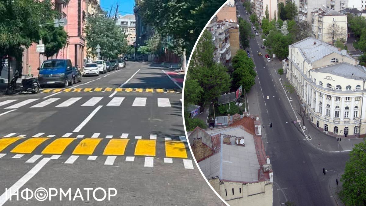 Водителям на заметку – на ул. Гончара в центре Киева обустроили дорожные холмы