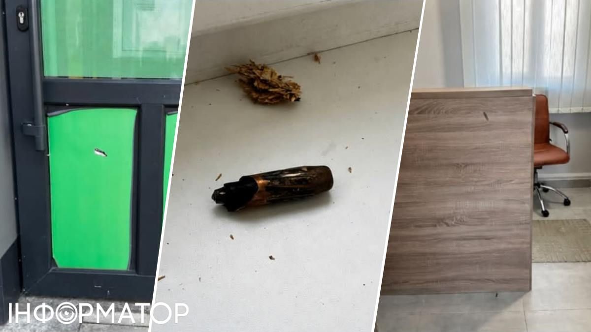 У Києві обстріляли приймальню Слуги народу Кузьменка - сліпа куля від ППО прошила вхідні двері