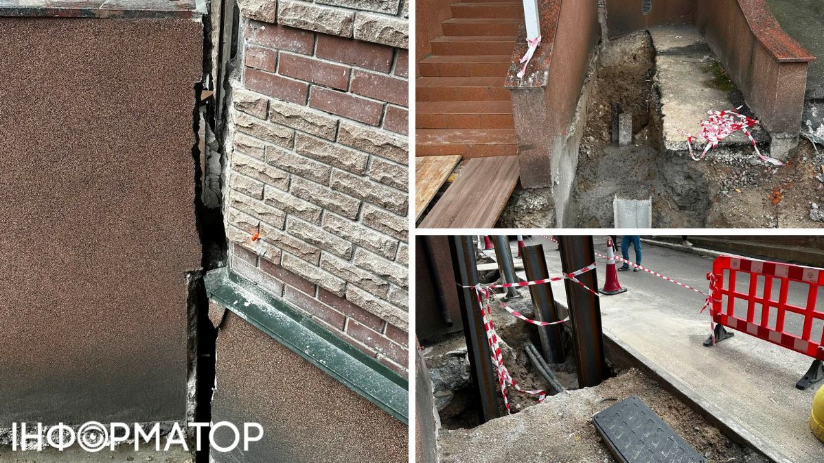 В тріщини можна встромити руку - на Солом'янці стіни нового будинку повело через будівництво поруч
