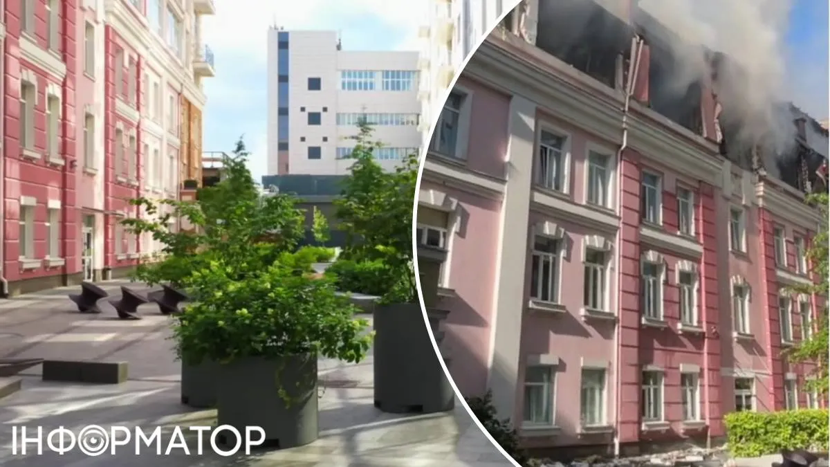 Российский Шахед попал в БЦ Европассаж, что в километре от Центрального железнодорожного вокзала