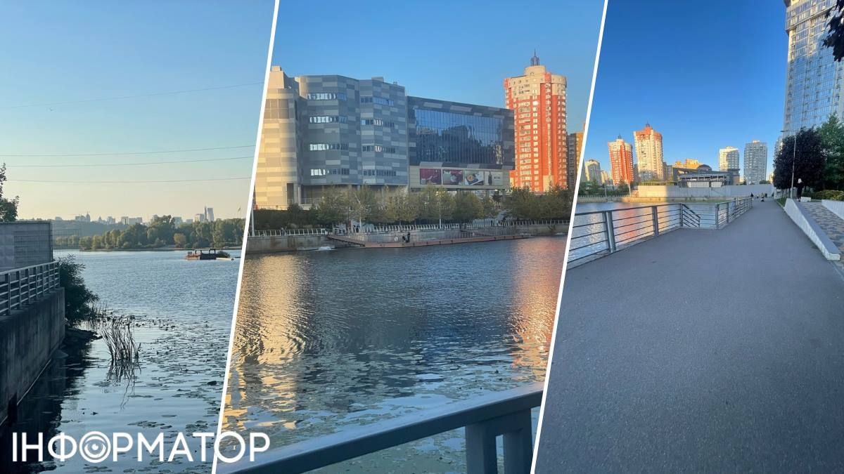 Пролив, которым, в теории, суда должны подходить к заливу Берковщина, и причалы и пристани возле ТРЦ River Mall и ЖК River Stone