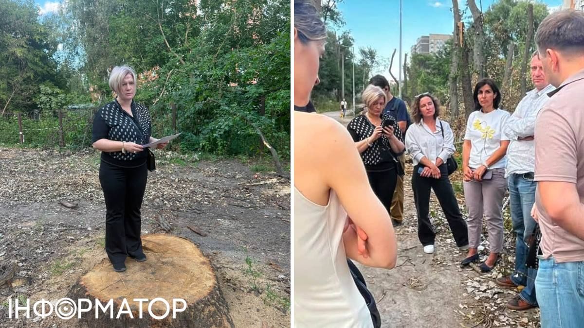 Ірина Геращенко знайшла в щільному графіку закордонних поїздок "вікно", аби приїхати на Теремки й особисто перевірити розмір спиляного пня від дерева - а це можна вважати вже виступом споконвічних союзників проти Кличка Ірина Геращенко знайшла в щільному графіку закордонних поїздок "вікно", аби приїхати на Теремки й особисто перевірити розмір спиляного пня від дерева - а це можна вважати вже виступом споконвічних союзників проти Кличка