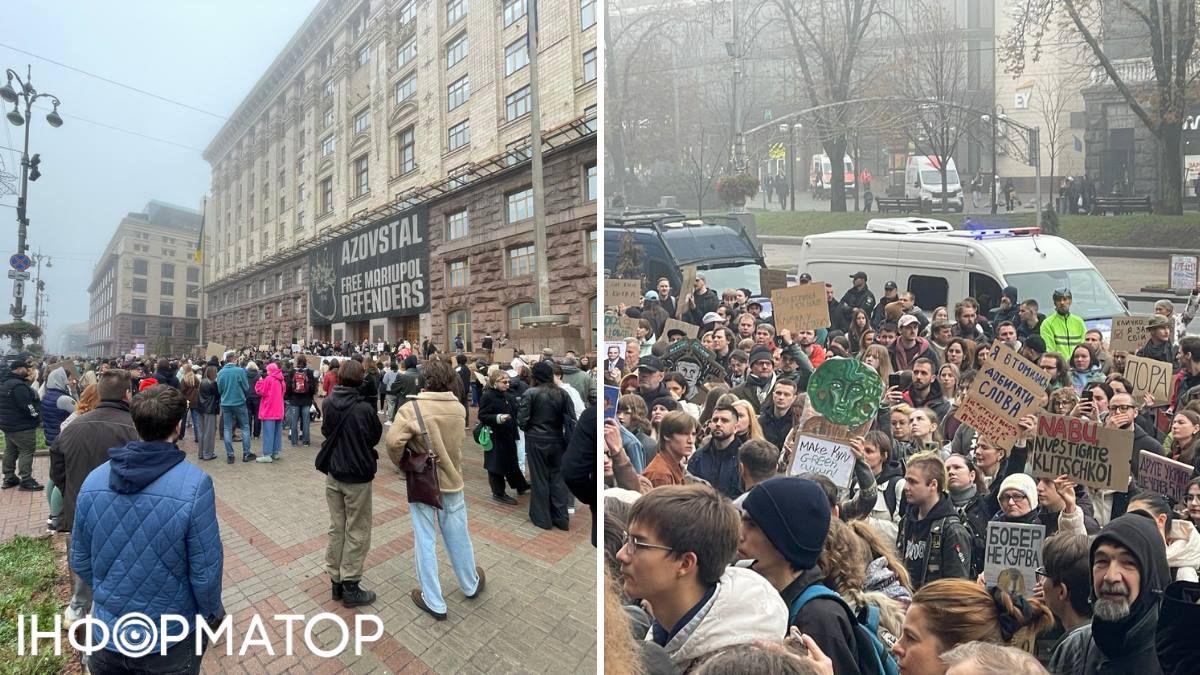 Більшість мітингарів була ще досить юною, аби пам'ятати інших мерів Києва Більшість мітингарів була ще досить юною, аби пам'ятати інших мерів Києва