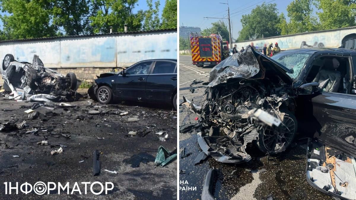 Водій BMW влаштував зіткнення одразу з чотирма іншими автівками