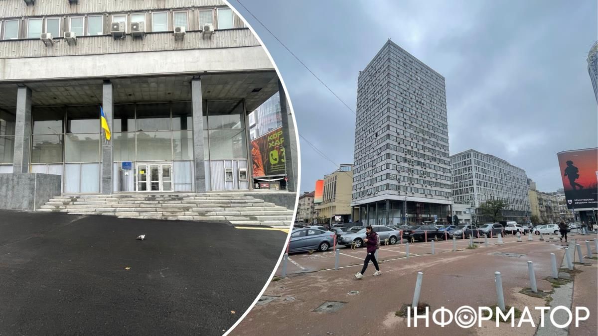 Колоннада со стороны ул. Рогнединской (выходит на синагогу им. Бродского) строители уже завершили, там же перед зданием уже положили слой свежего черного асфальта Колоннада со стороны ул. Рогнединской (выходит на синагогу им. Бродского) строители уже завершили, там же перед зданием уже положили слой свежего черного асфальта