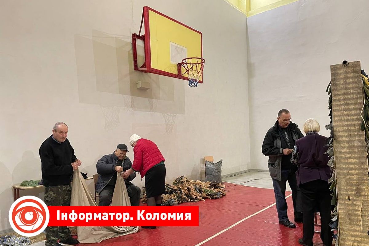 Коломия: у ліцеї №17 плетуть камуфляжні сітки 1