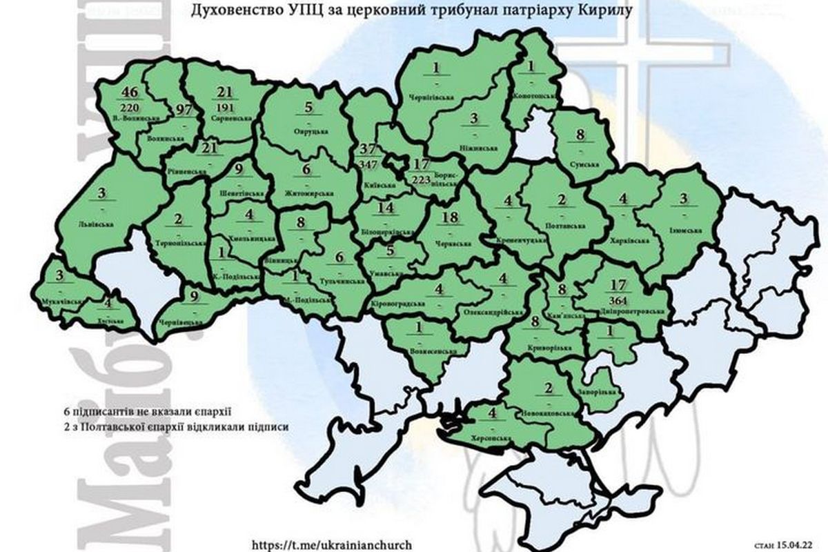 Священники МП Івано-Франківщини не квапляться підписуватися під церковним трибуналом Кірілу 1