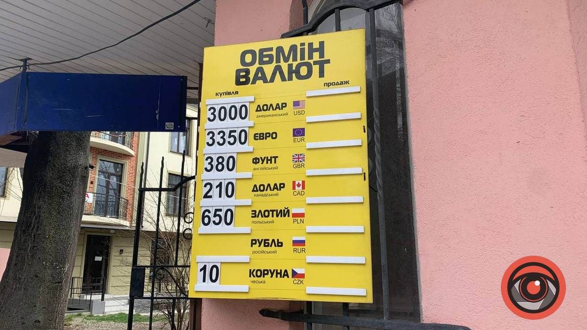 Курс валют на 2 квітня у Коломиї