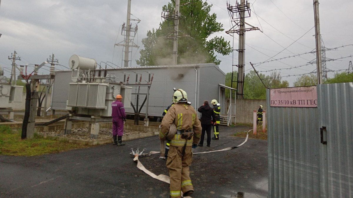 На Коломийщині горіла розподільча підстанція 3