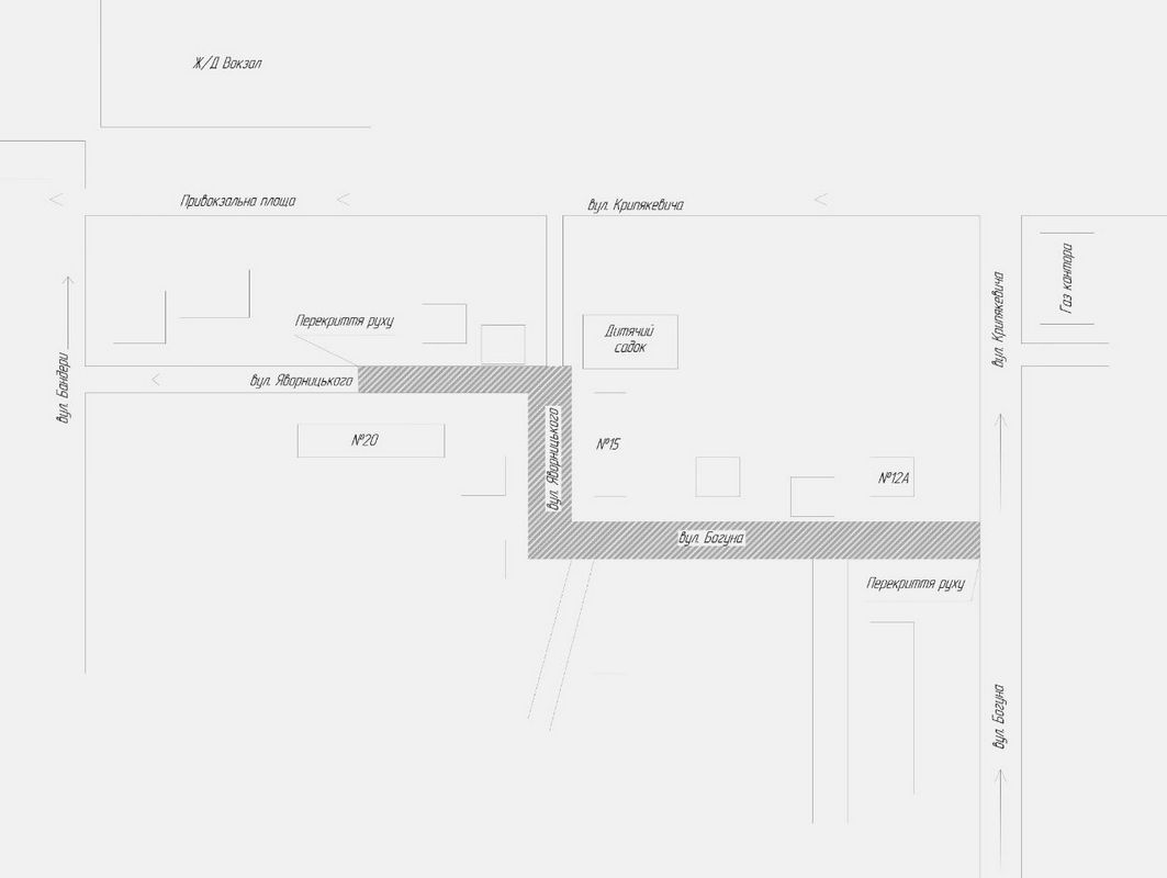 У Коломиї на цілий тиждень перекриють дорогу неподалік "Локомотиву" 1