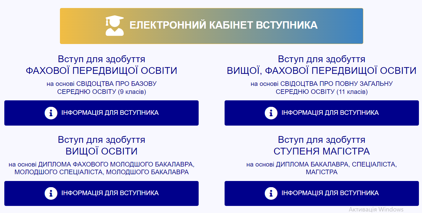 Вступаєте до вишу - реєструйте електронний кабінет! 1
