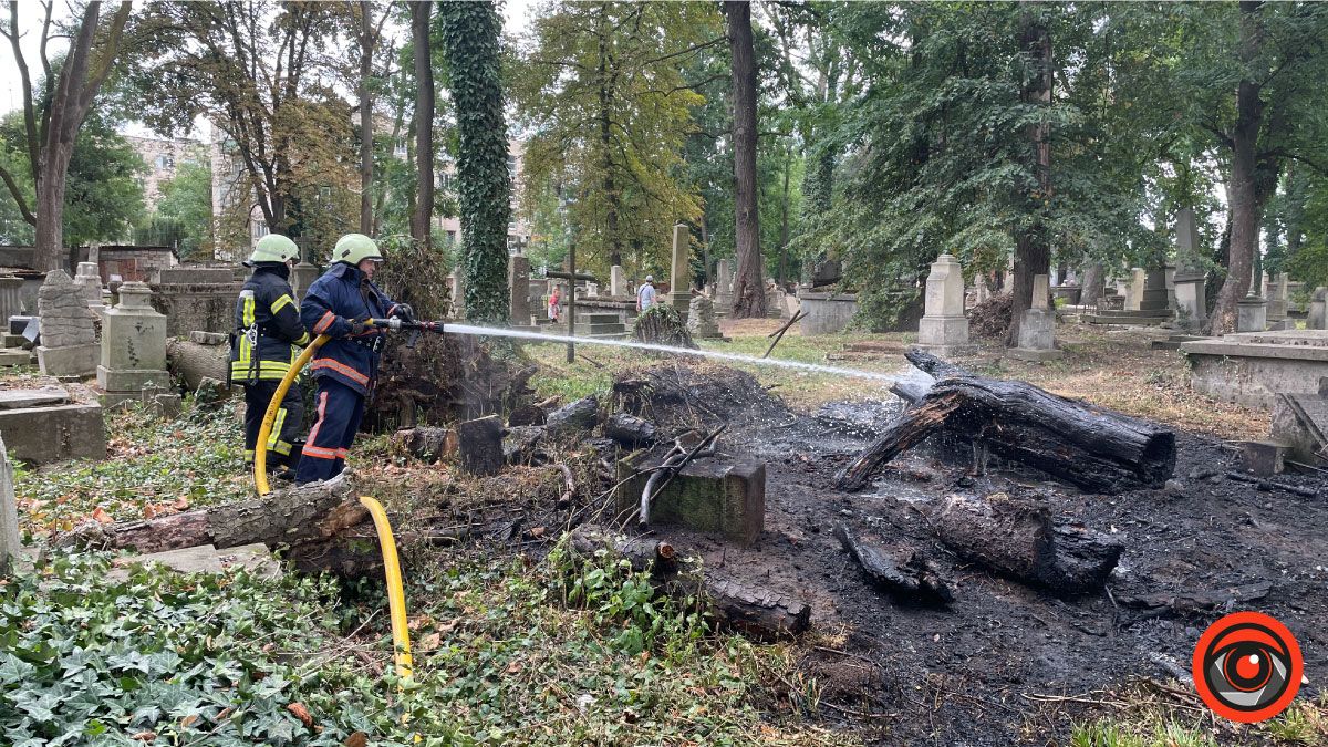 Пожежа на кладовищі: горіло сміття