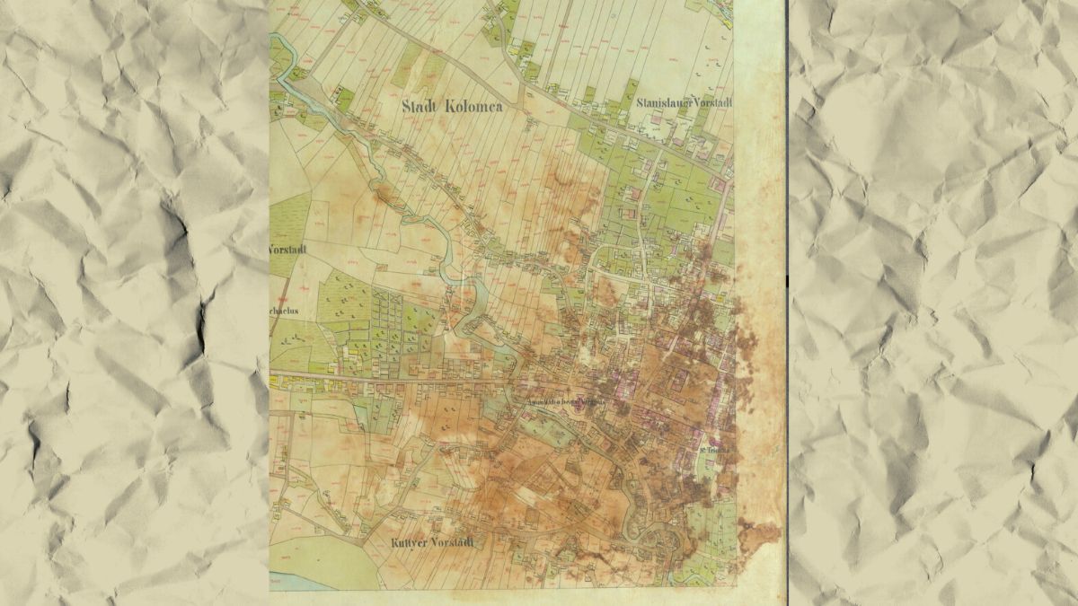 У одному з архівів Львова знайшли кадастрову карту Коломиї XIX ст.