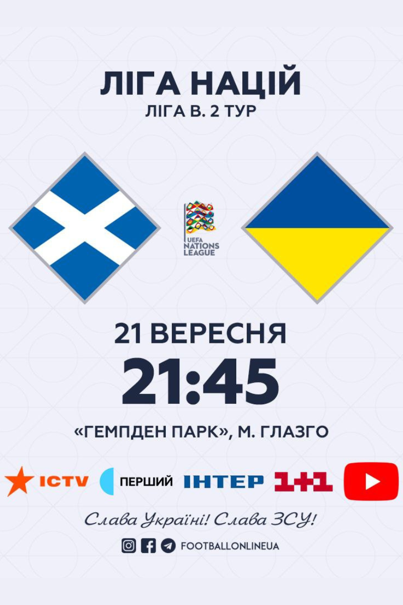 Шотландія-Україна | Де та коли дивитися футбольний матч? 1