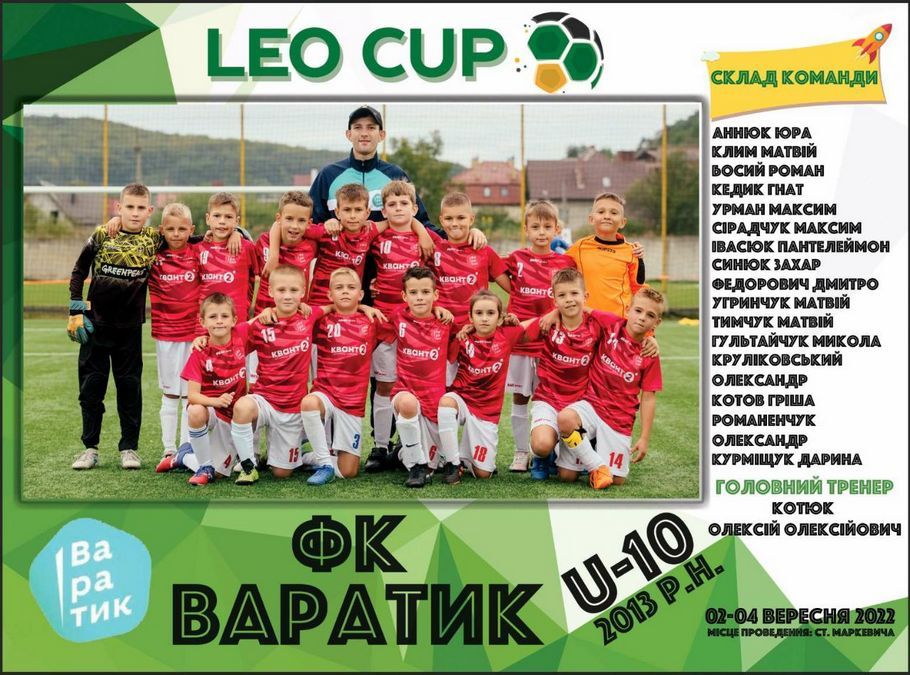 Коломийський Варатик зіграв у турнірі Leo Cup 10