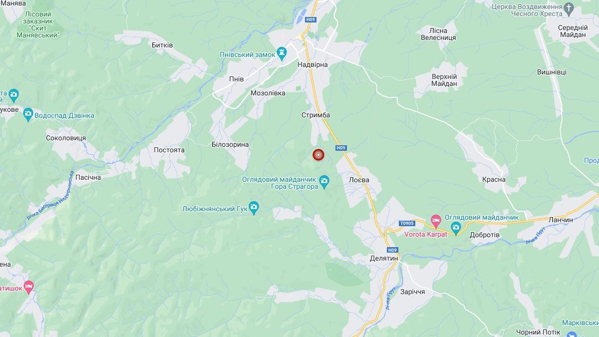 На Прикарпатті зафіксували землетрус, магнітудою 2,2