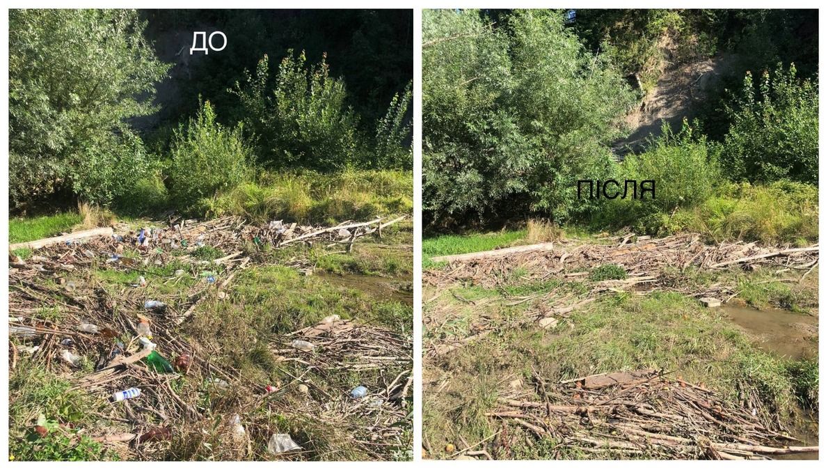 Біля Гука і вздовж ріки - прибирання Косова