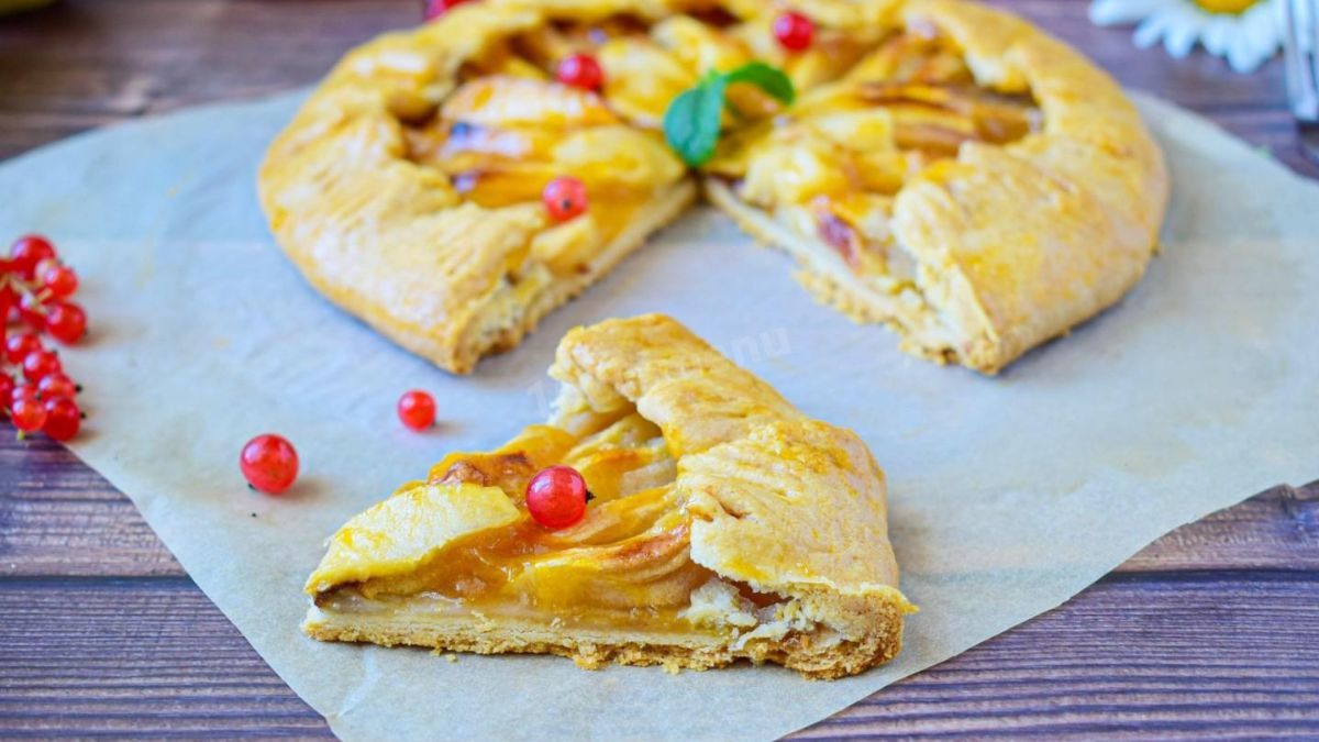 Галета з яблуками | Випічка без яєць та вершкового масла