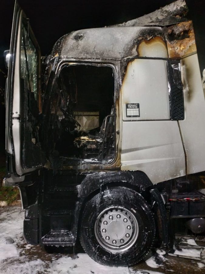 У Городенці загорілася кабіна вантажного автомобіля 3