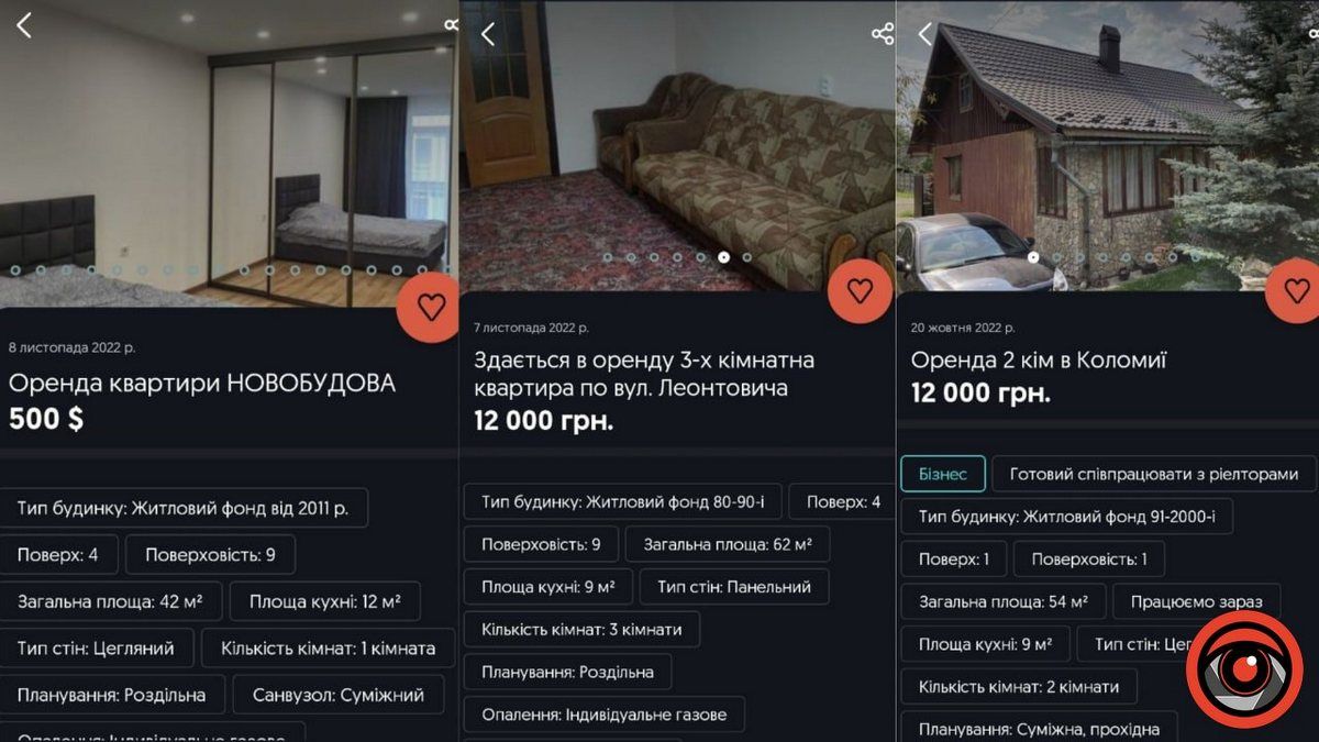 Які ціни у листопаді на оренду житла в Коломиї 8