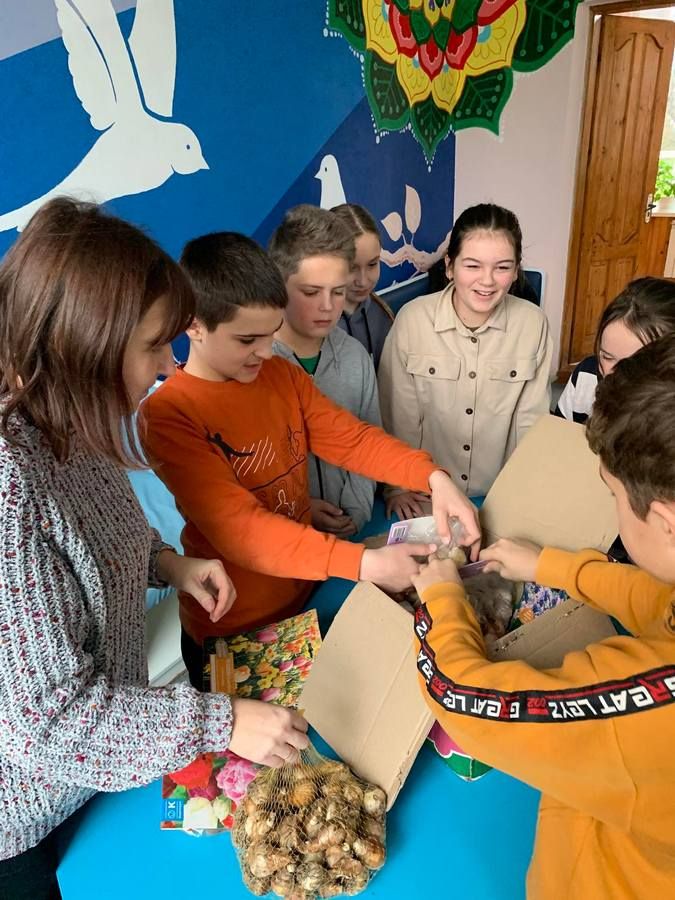 П'ядицький ліцей отримав 500 квіткових цибулин для озеленення території 3