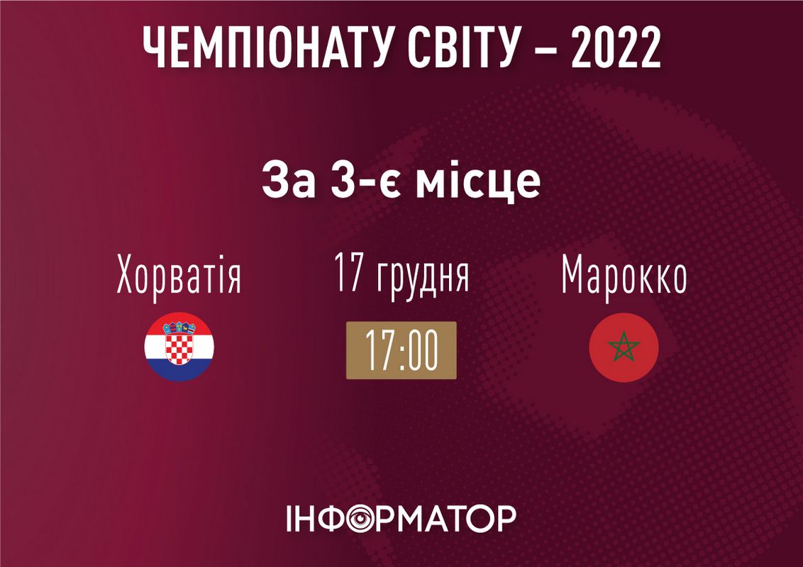 Матч за третє місце: Хорватія - Марокко 2