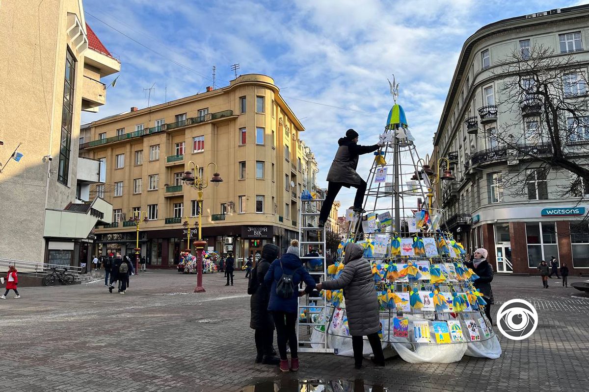 Ялинка Перемоги: у Франківську встановлюють особливе новорічне дерево 1