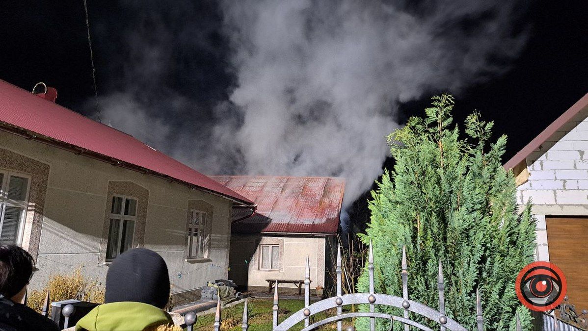 На подвір'ї у Нижньому Вербіжі спалахнула будівля 1