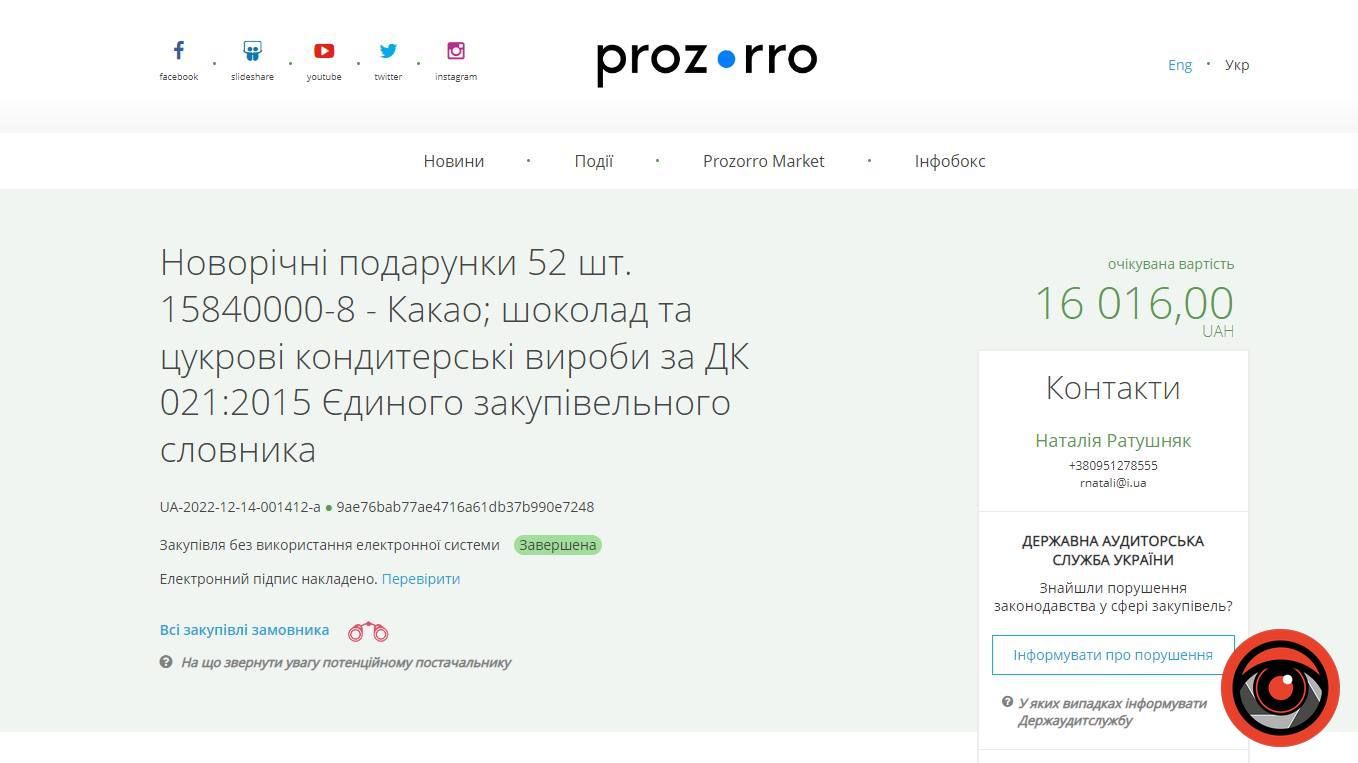Комунальне підприємство з озеленення закупило новорічні подарунки 1