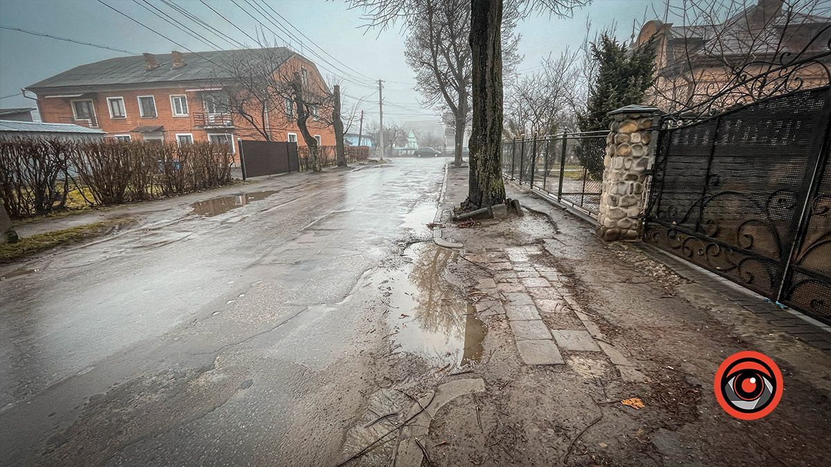 До тротуару руки влади не доходять: на частині вул. Тарабалки заболочена пішохідна зона