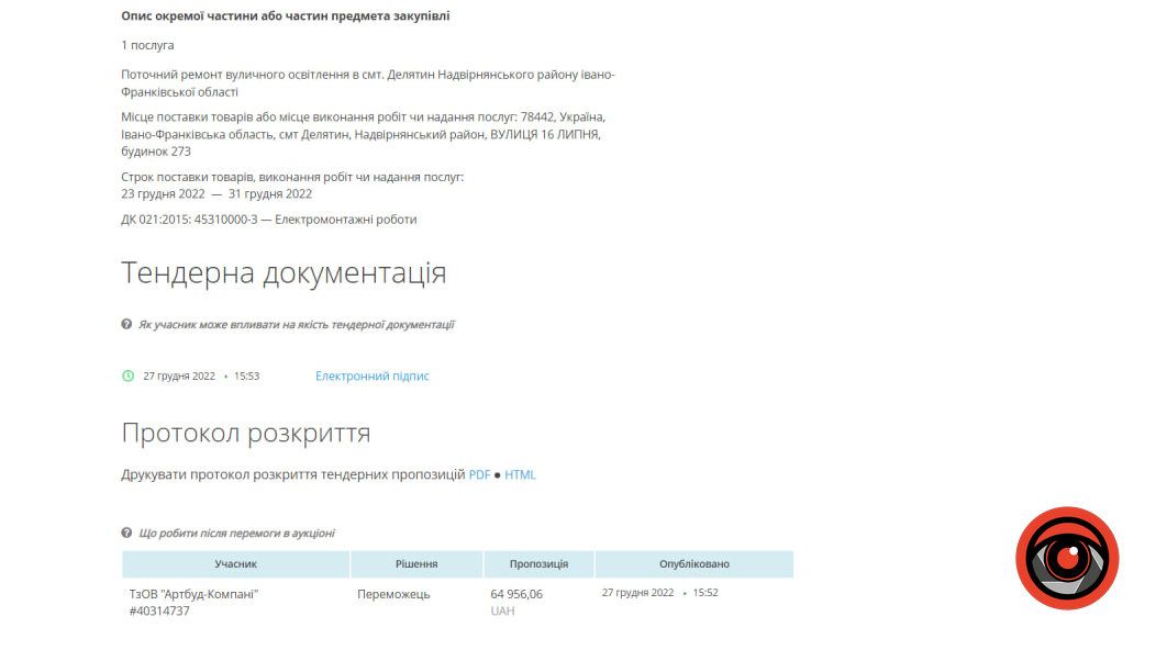 Скільки вартують оновлені вуличні ліхтарі у Делятині? 6
