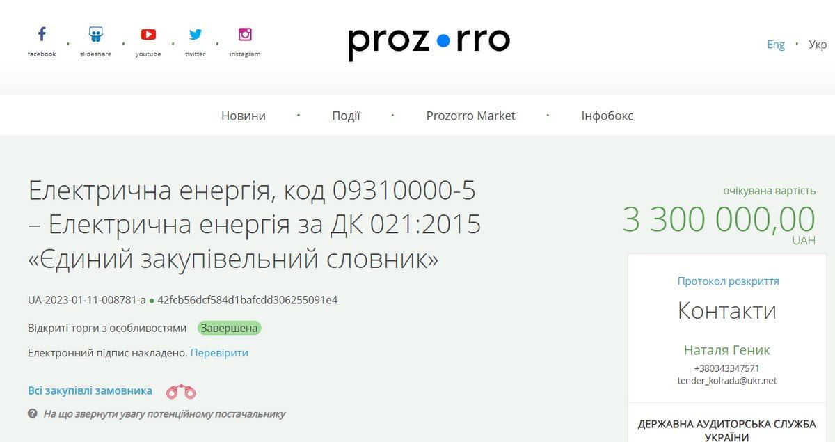 Для ратуші закупили електроенергії на майже 2,5 млн 1