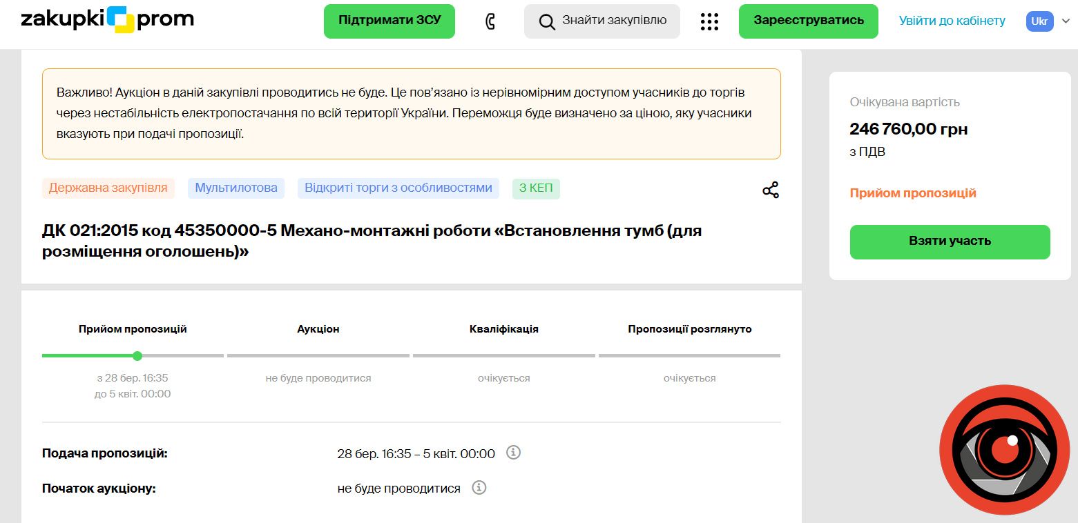 Коломия готова закупити рекламні тумби на чверть мільйона гривень 1