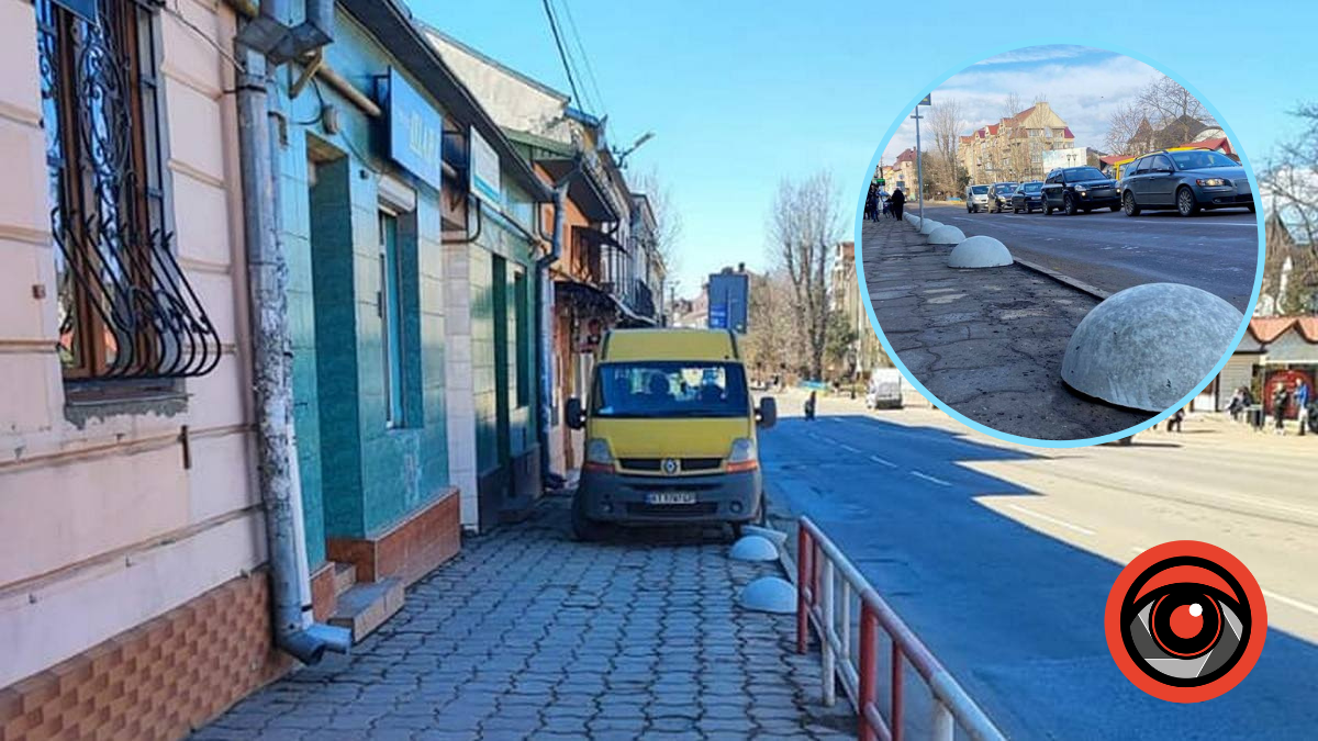 Півкулі не допомогли: на Грушевського авто припаркували на тротуарі