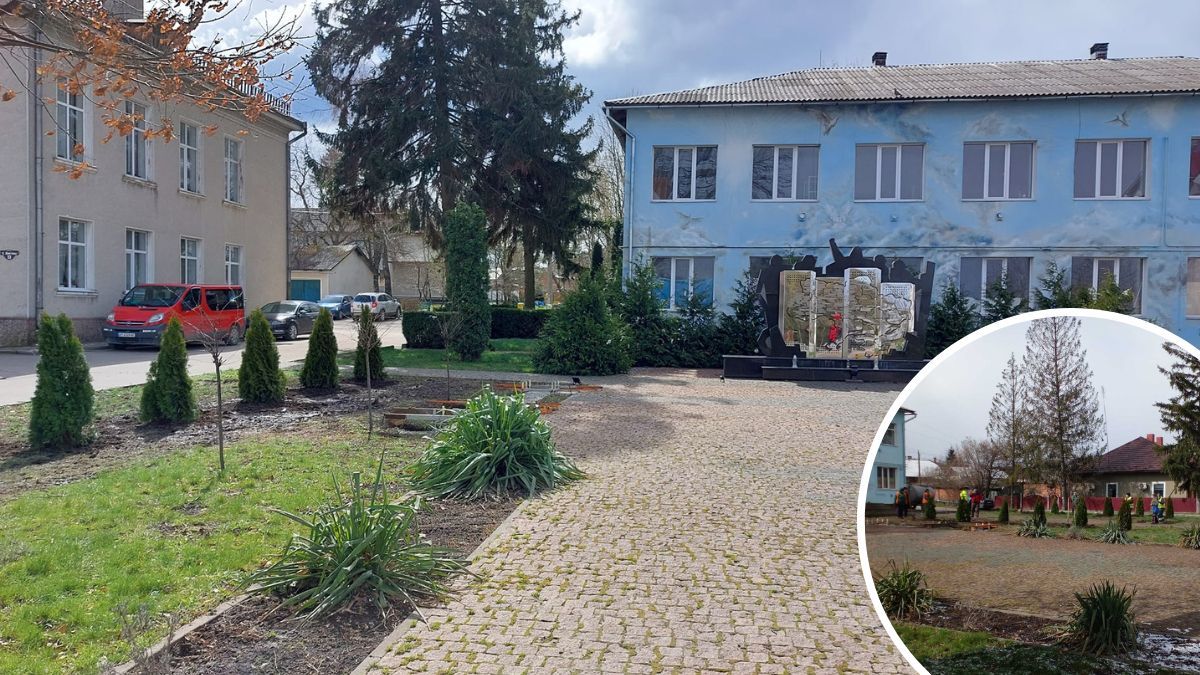У Городенці облаштували територію біля пам'ятника Героїв Небесної Сотні
