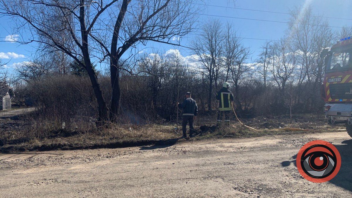 Почалося: у Коломиї горіла суха трава 1