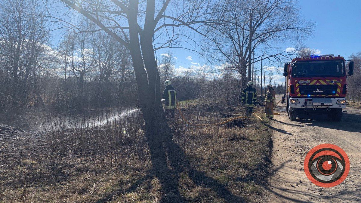 Почалося: у Коломиї горіла суха трава 2