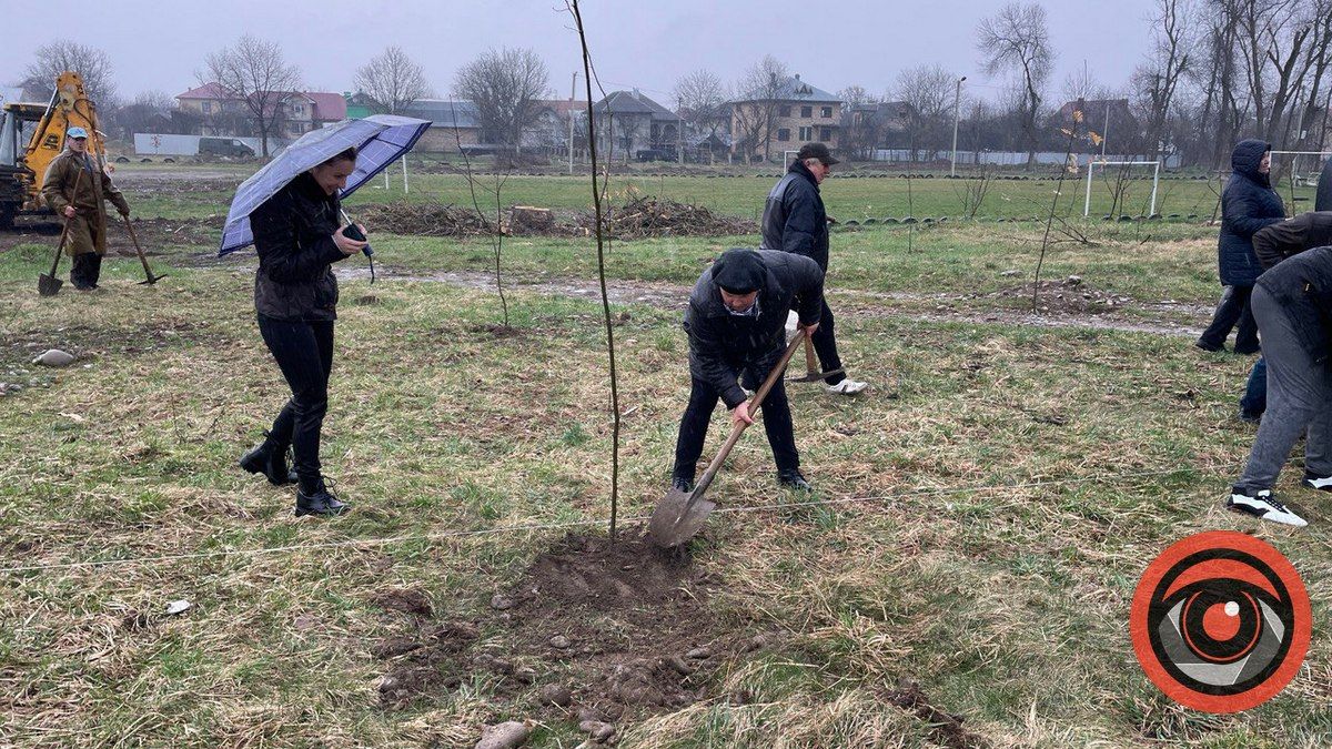 Біля Шевченківського озера висадили алею пам'яті Героїв України 5
