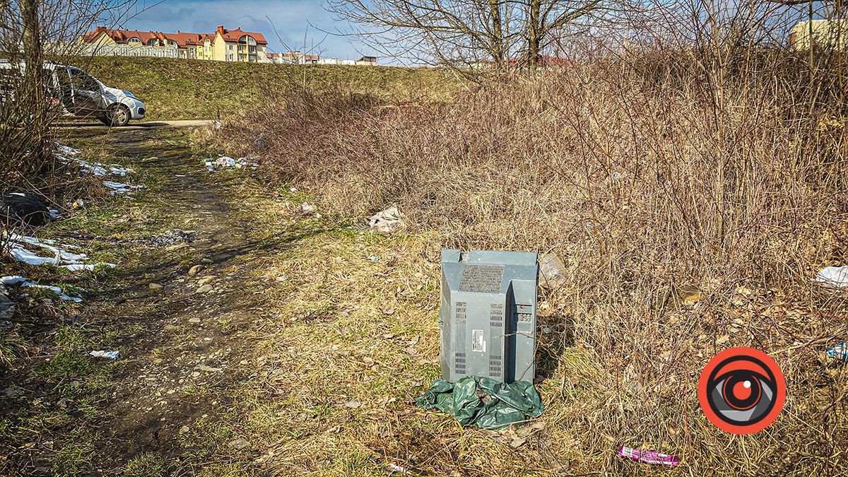 Пляшки, мішки, а ще уламки від телевізора: біля міського озера у Коломиї - купи сміття 4